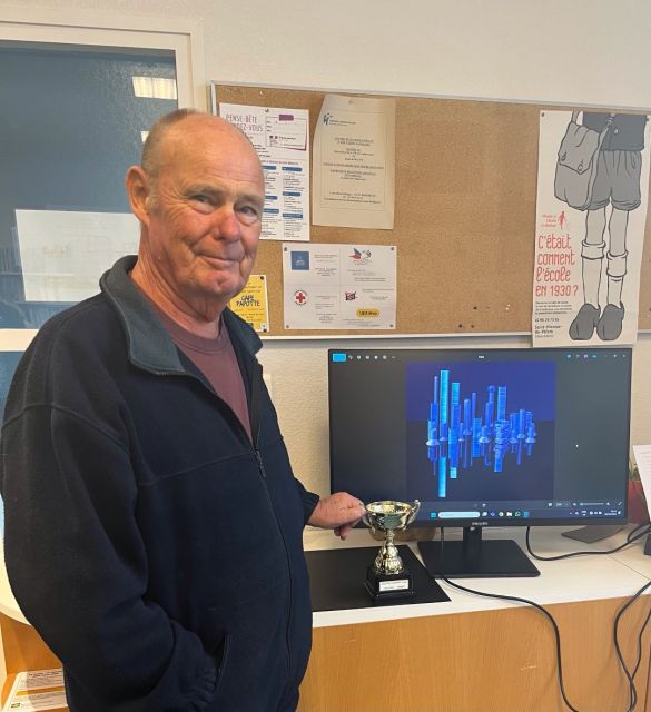 John Sullivan and the monthly challenge trophy (Large)